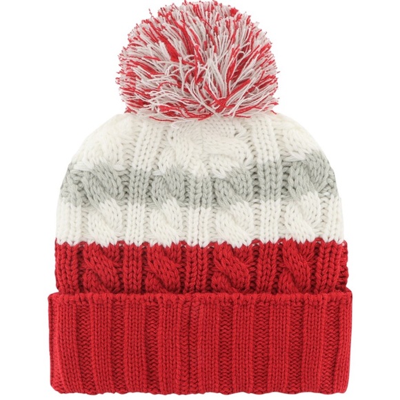 NWT Ohio State Buckeyes ‘47 Brand Ashfield Cuffed Knit Hat with Pom - Picture 2 of 4